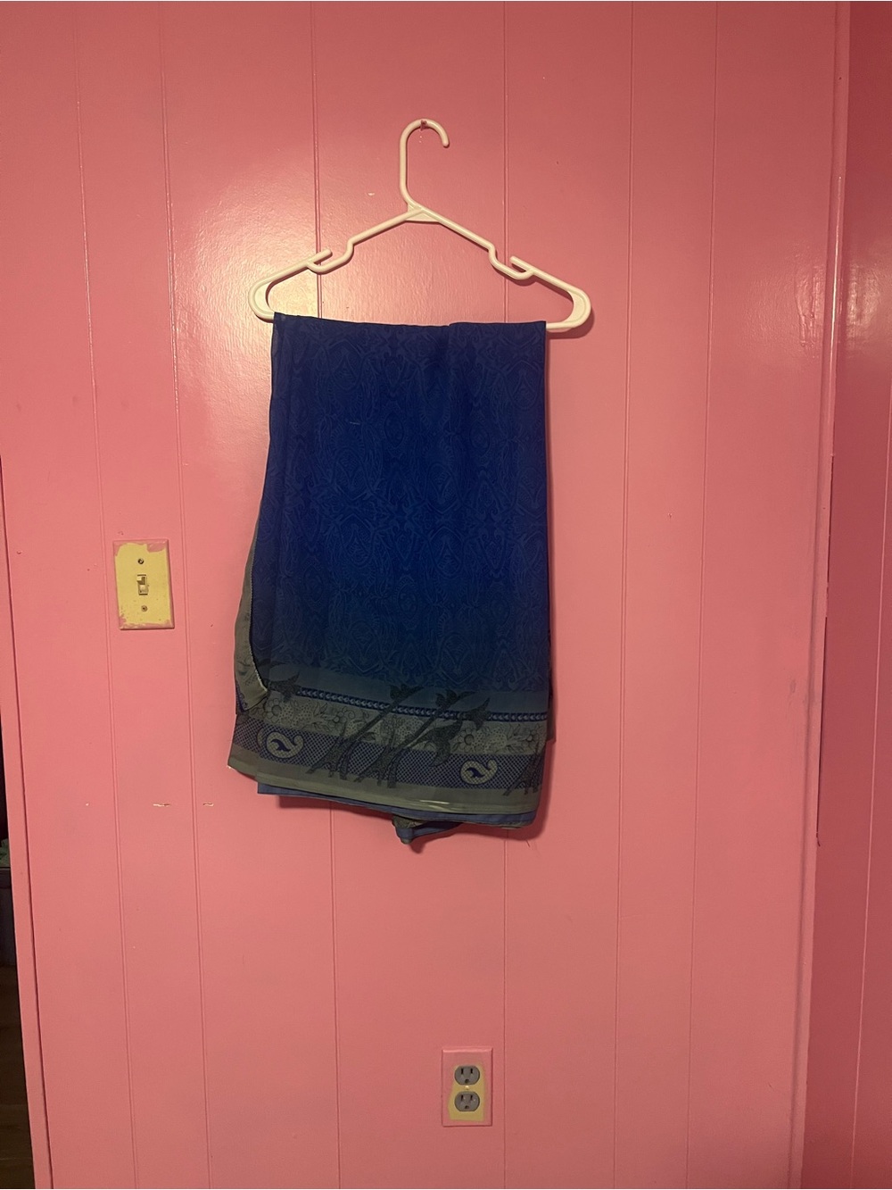 Blue and Grey Ombre Saree